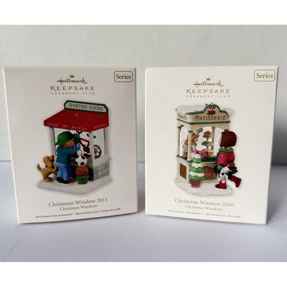 Hallmark Christmas Windows Ornament Set 2010 2011 Patisserie Collection